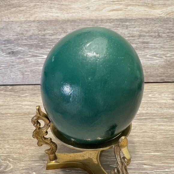 Santa Claus Sweet Face Gourd Hand Painted Christmas Folk Art Decor Signed Brass - Picture 5 of 14